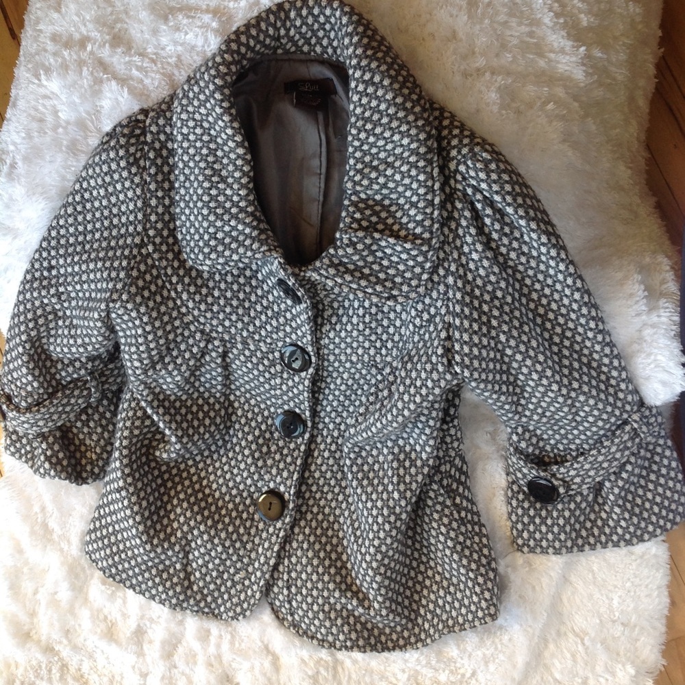Luii Wool Blend Cropped Jacket Size Medium
